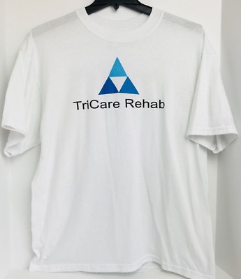 Tri Care Rehab Size XL Back In The Game AA NA T Shirt White