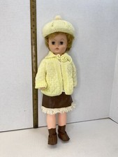 Vintage Sleepy Eye Doll 19" Clothes Are Faded Eyes Work Well