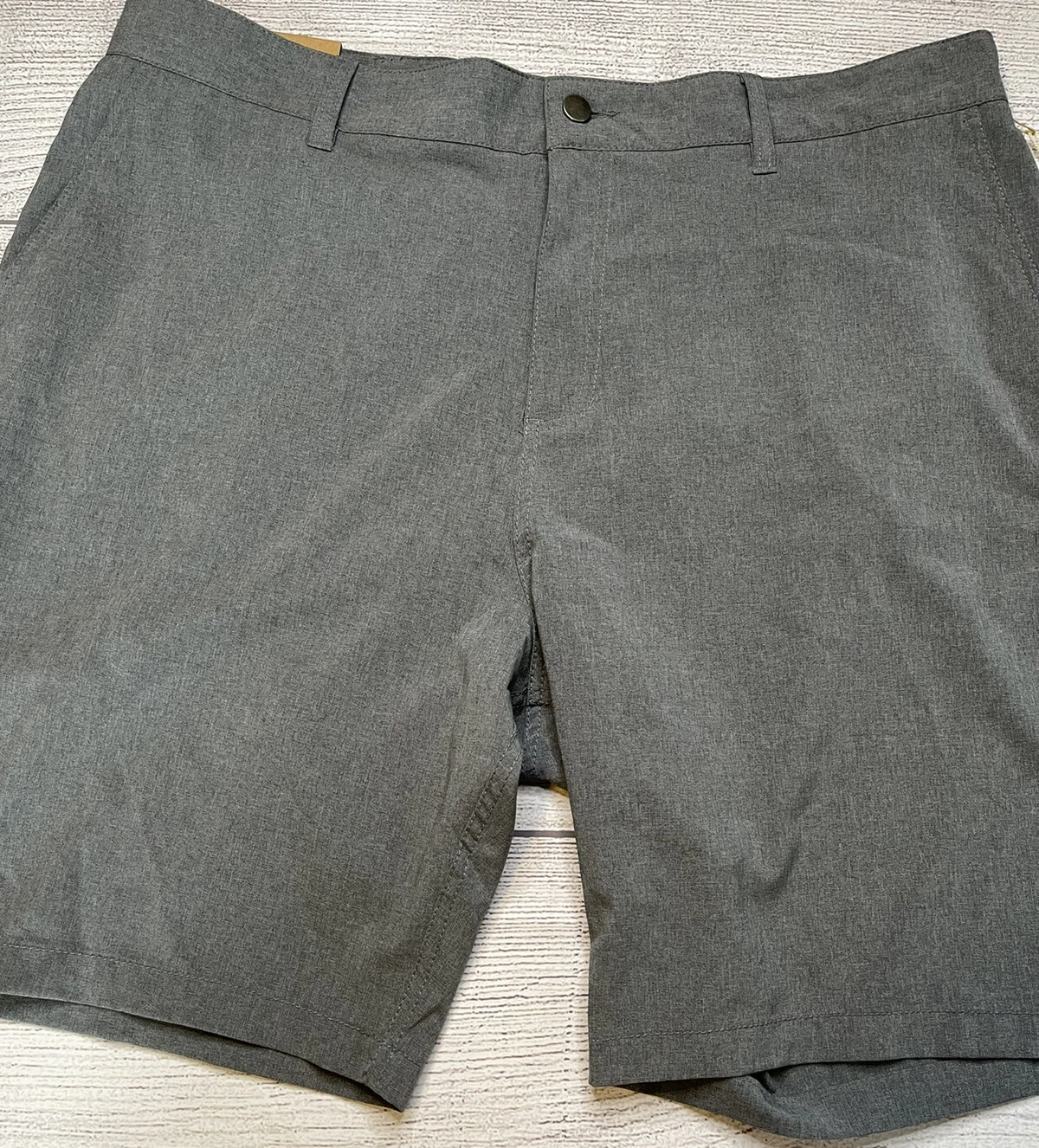 PANAMA JACK Performance Shorts 9" Stretch Quick Dry Golf Gray New 40 Hybrid