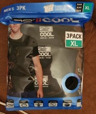 32 DEGREES Cool Men's 3 Pack Short Sleeve Crew Neck Tee Black xl