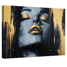 Leinwand Bilder Abstrakt Frau Schwarz Wandbilder Groß Leinwandbild XXL Wandbild