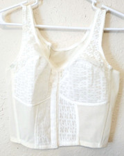 38C Vintage Bestform Wireless Front Close Posture Back Longline Bullet Bra 8300