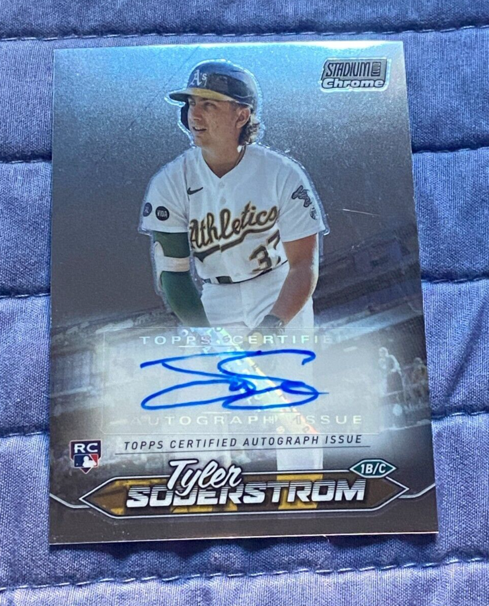 Tyler Soderstrom RC chrome auto - 2024 Topps Stadium Club Chrome Auto A's rookie
