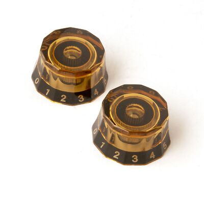 PRS Knob, Lampshade, Amber w/black (2)