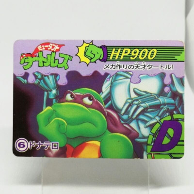 6 Donatello Mutant Turtles NINJA Card TAKARA 1994 made in JAPAN KABAYA