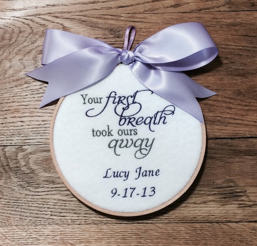 Baby Shower Gift - Your First Breath Took Ours Away - Nursery Decor - Baby Sign - Picture 4 of 5