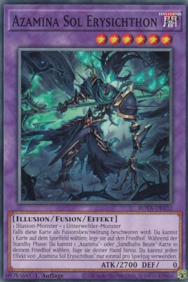 Azamina Sol Erysichthon ROTA-DE032 Common Rage of the Abyss Yugioh Karte Deutsch