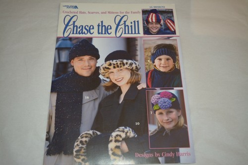 Leisure Arts by Cindy Harris (1998) Crochet Pattern Book Hats Scarves Mittens - 第 1/3 張圖片