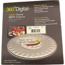 360° Digital HDTV Indoor Swivel Antenna Patented DG3000 40-70 Mile STRONGEST-