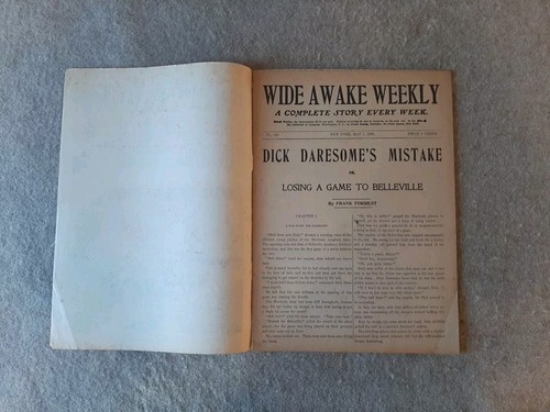1909 Wide Awake Weekly Magazine Baseball Belleville Story Dick Daresome Mistake - Imagen 6 de 6