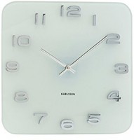 Karlsson Vintage Glass Wall Clock, White Karlsson Vintage Glass Wall Clock, White