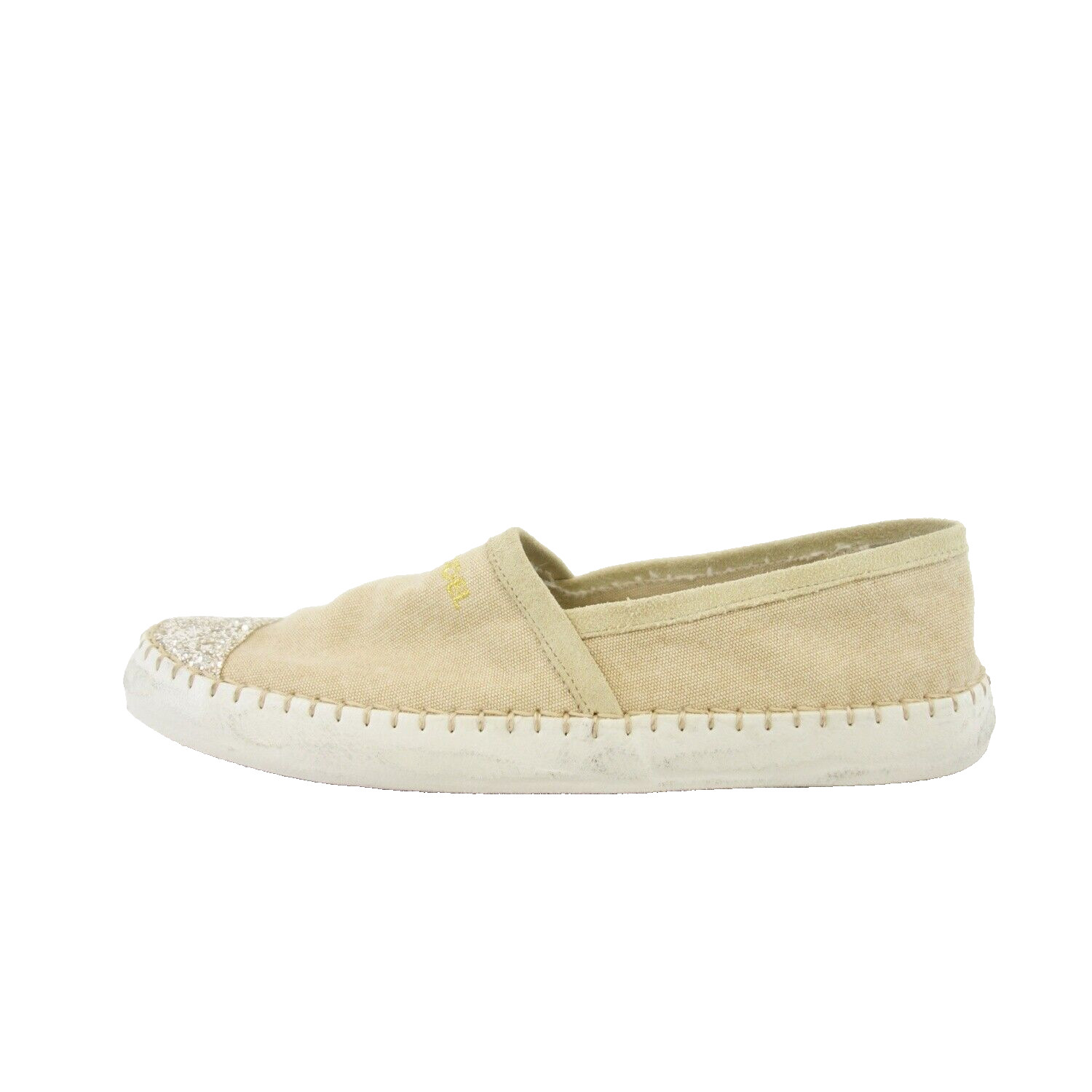 Philippe Model Sandalias Beige 39 Mujer Zapatos Slipper Lona Verano Nuevo