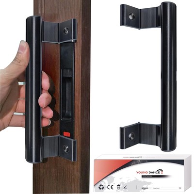 Young Dance Sliding Door Handle 8'' Aluminum Sliding Glass Door Pull - Sliding...