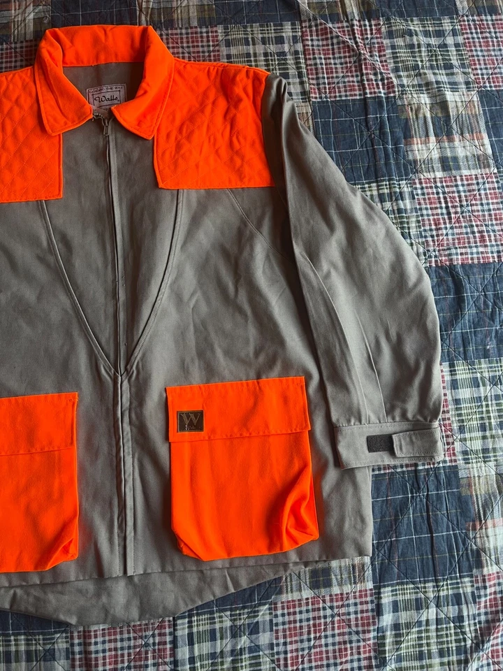 New Walls Blaze Orange and Tan Button Up Hunting Shirt Men’s Size 2XL - Image 2 of 4