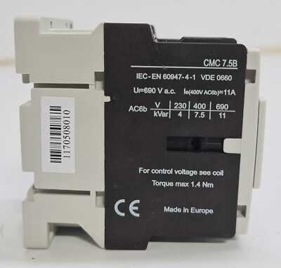 オリジナル　Heavy duty ABB CIRCUTOR CMC 7.5B Contractor IEC-EN 60947-4-1 VDE 0660