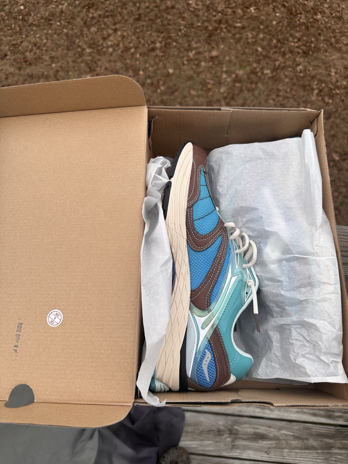 Foot patrol x Saucony Progrid Omni 9 ‘Blue Brown’ Men’s Size 12 thumbnail 4