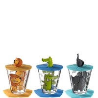 Leonardo Bambini Kindertrinkset Kinderbecher 9Tlg Geschenk Tiere Dschungel Zoo