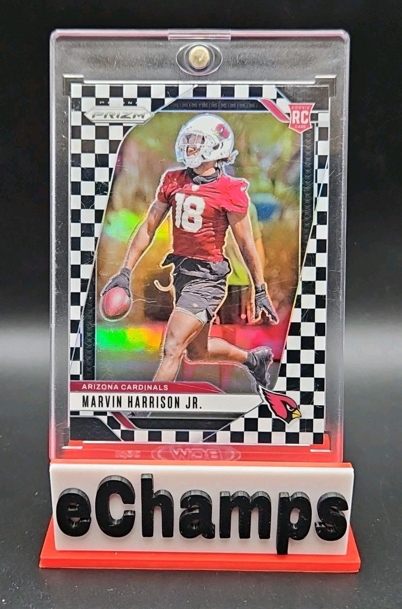 2024 Panini Prizm Marvin Harrison Jr. #375 Black-White Checkered Board Case Hit