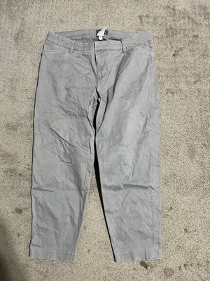 Old Navy Gray Pixie Skinny Ankle Pants Women Size 16 Plus Pockets Mid Rise
