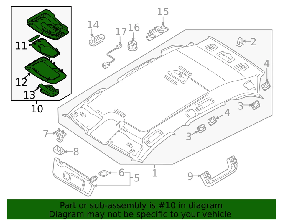 Conjunto de lámpara domo original Audi 80A-947-135-BF-BC5 Foto 2 de 2