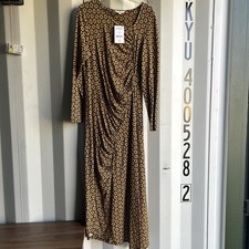 Next Geometric Print Dress UK 12  Viscose