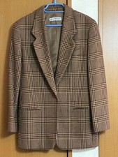 Emporio Armani checked tailored jacket in brown rare Women's From Japan