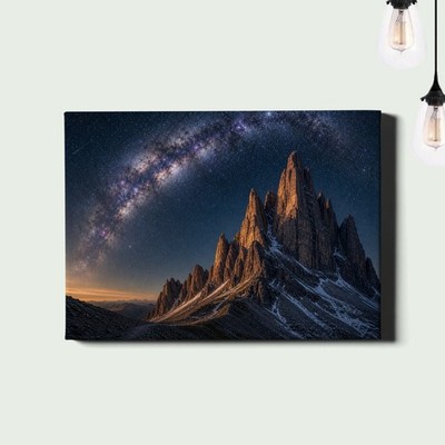 Milky Way Wall Art Vibrant Night Sky Galaxy Landscape