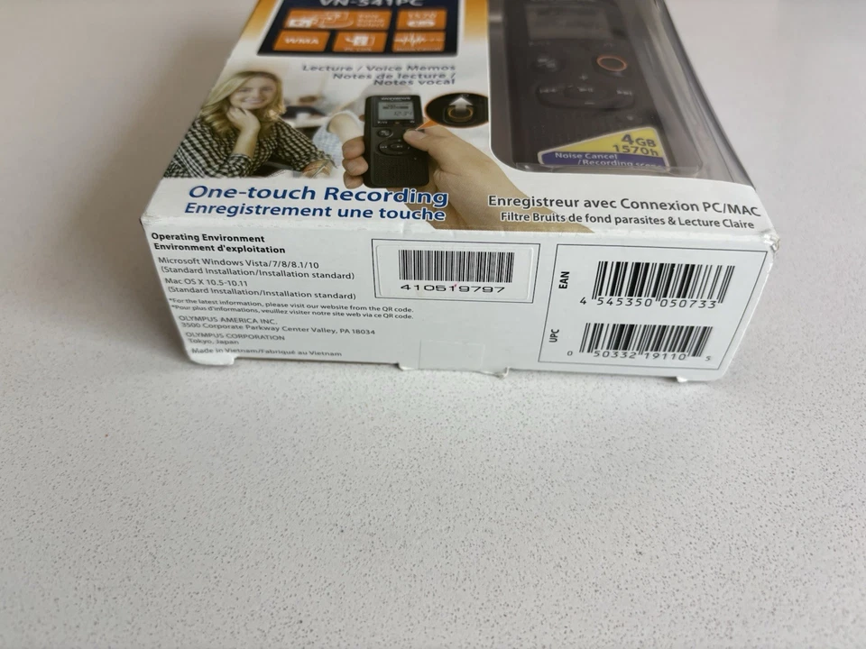 Olympus VN-541PC 4GB Digital Voice Recorder - Black - New in Open Box - Image 3 of 4