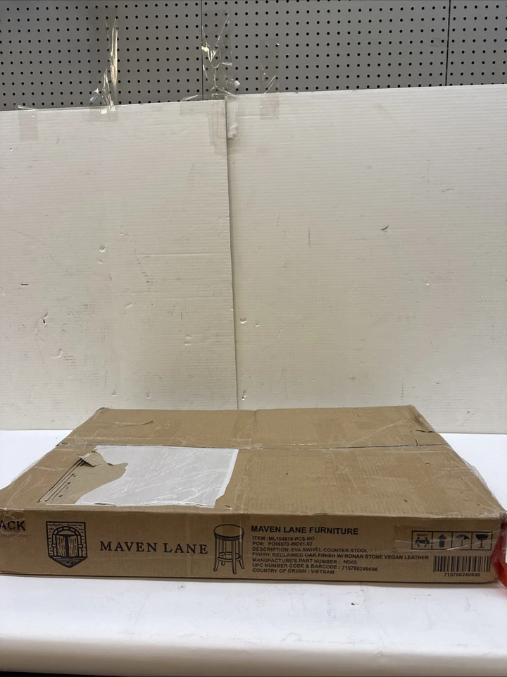 Maven Lane Counter Stool, Reclaimed Oak Finish w/ Ronan Vegan Leather - Image 2 of 2