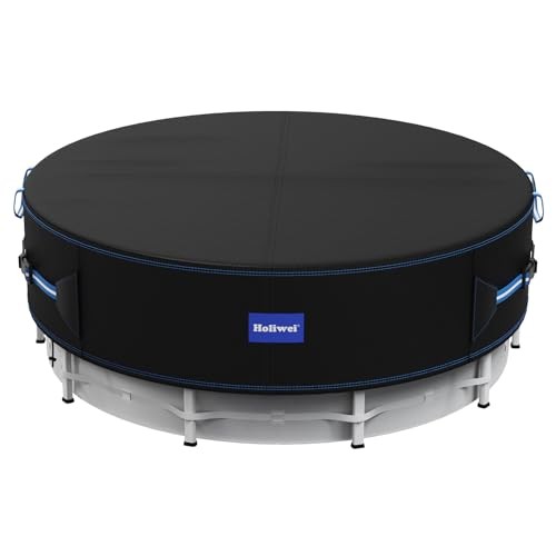 with Reflective Strips, 420D Swimming Pool Cover for 15 Ft Round Pool Cover - Picture 2 of 8