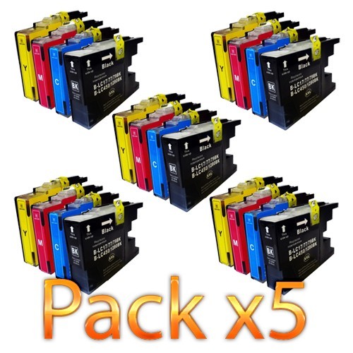 Cartouches LC-1280XL compatibles Brother : texte net et couleurs vives en pack de 20