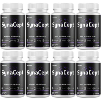SynaCept Brain Health Supplement, (8 Bottles) Genuine Memory Support Formula