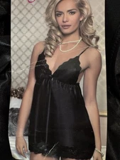 Seven 'til Midnight Galloon Lace Babydoll Sexy Lingerie M