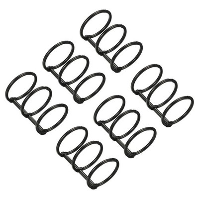 6Pcs 3 Circle Binder Rings 1'' Metal Book Rings Loose Leaf Ring Black