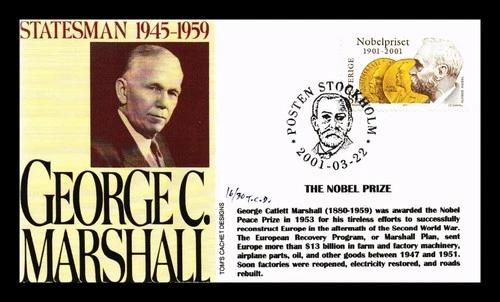 COVER NOBEL PRIZE 100TH ANNIVERSARY SWEDEN FDC TOMS CACHET DESIGNS