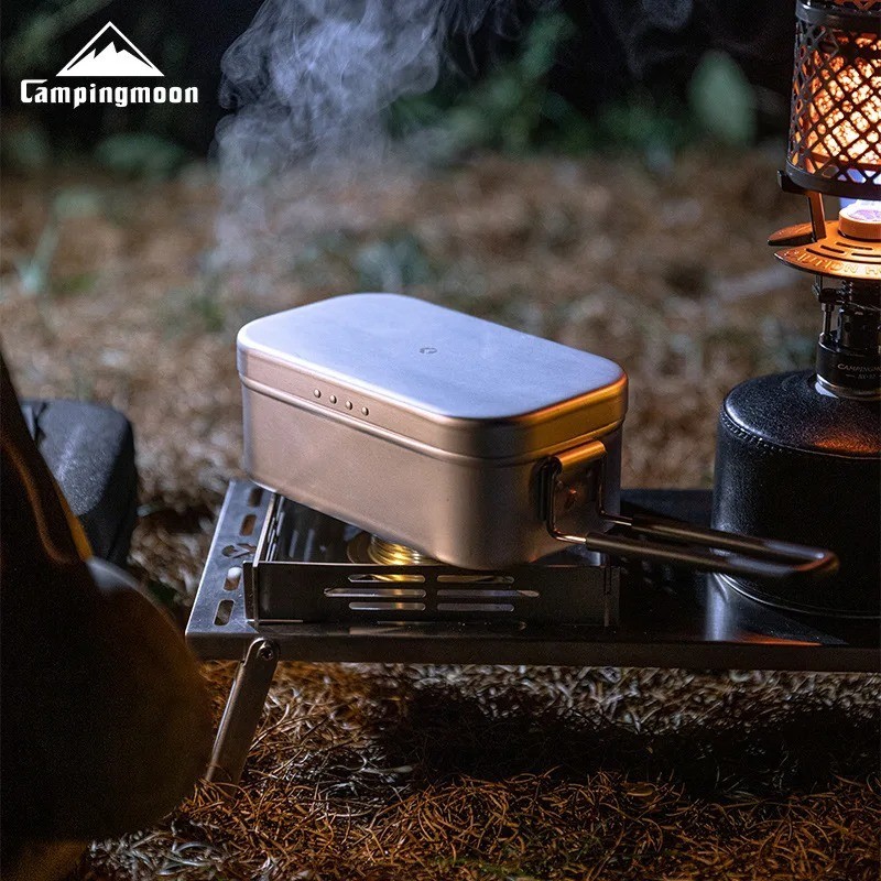 Fiambrera portátil de óxido de aluminio llama abierta camping senderismo utensilios de cocina al aire libre Reino Unido