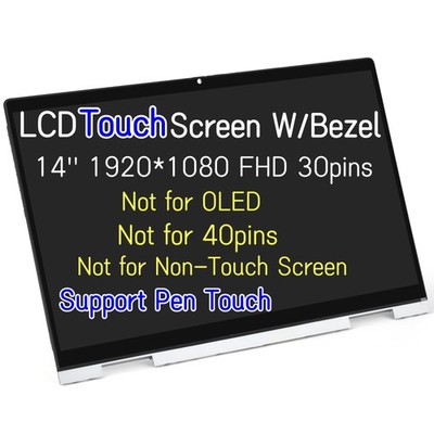 14'' Lcd Touch Screen Assembly w/ Bezel For HP ENVY x360 14-ES1013DX 14-ES1023DX
