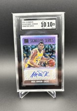 2018-19 DONRUSS MAGIC JOHNSON SIGNATURE SERIES AUTO SGC 10/10 LAKERS HOF