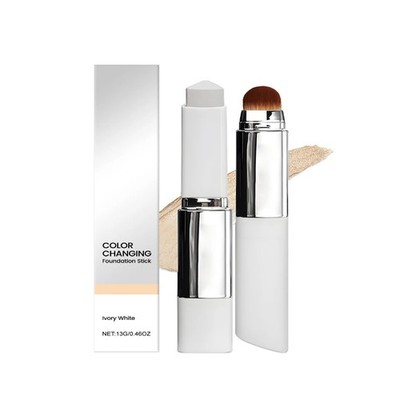 Color-Changing 2-In-1 Foundation Stick - Lightweight & Moisturizing for All Skin