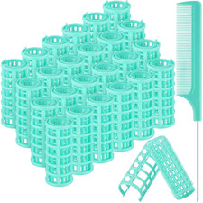 24 Pieces 0.98 X 2.67 Inch Green Hair Roller for Women Small Size