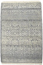 Rare Modern Geometric Oriental Rug Small Size Carpet Bathroom Bedroom 2X3 ft