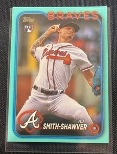 2024 Topps #117 AJ Smith-Shawver Aqua