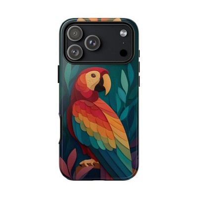 Phone Ink - iPhone | Galaxy | Pixel Case - Parrot Teal Red Tropical Colors