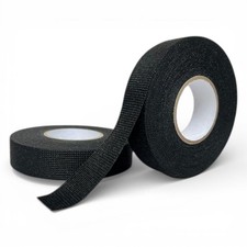 2 Rotoli Nastro Tessuto Cablaggi Auto Antirumore 19mm x 15m Isolante Nero 176272