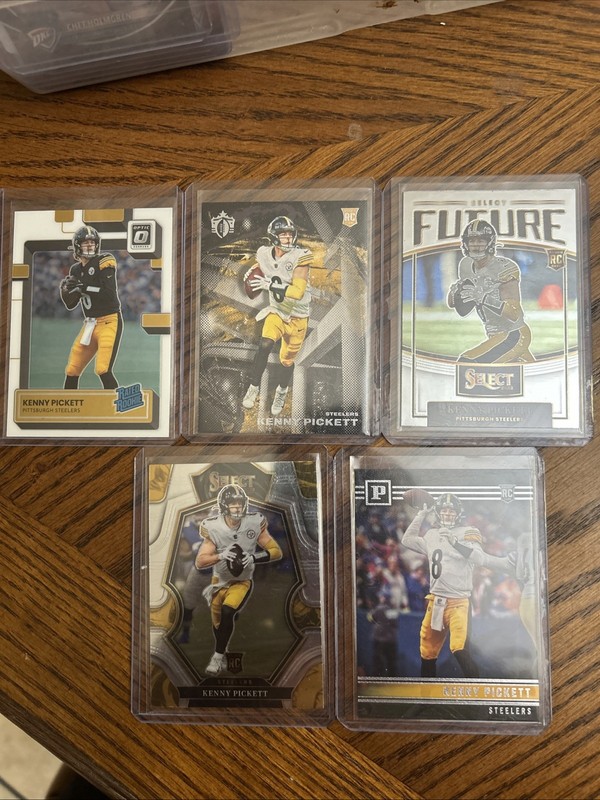 Kenny Pickett 5 Card Rookie Lot Optic Select Panini Gold And Black Pitt Steelers