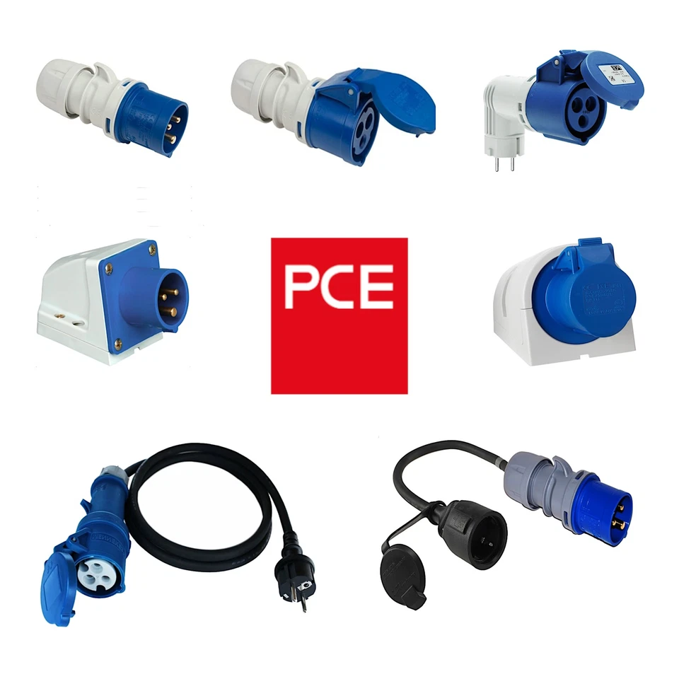 CEE Camping Kabel Steckdose Adapter Stecker Kupplung Leitung 16A Kopp PCE