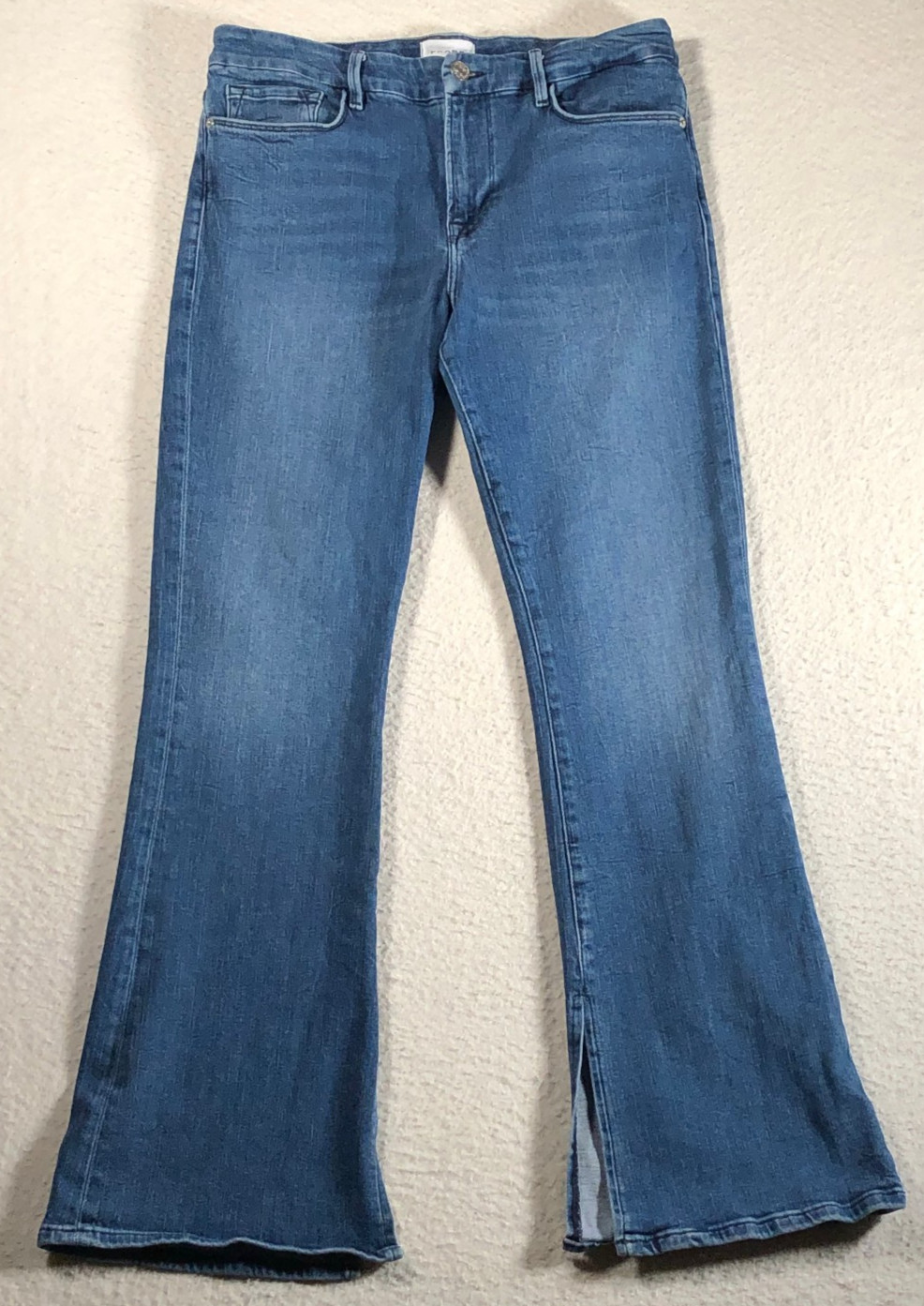 Slim Side-slit Ankle Crossings Blue Wash S31