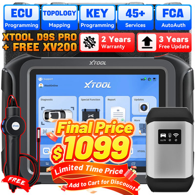 XTOOL D9S PRO Auto Full System Diagnostic Tool WIFI Scanner Key IMMO Programmer