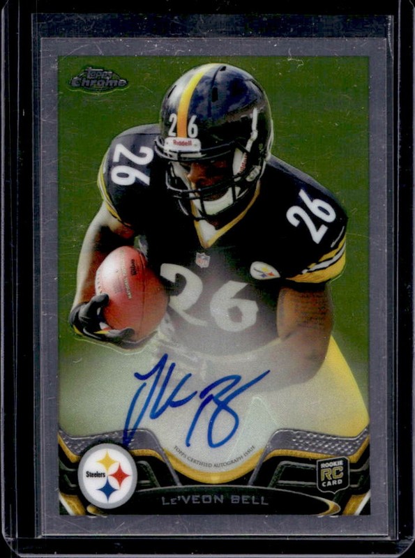 2013 Topps Chrome Le Veon Bell Auto Autograph RC #/600 Steelers Rookie