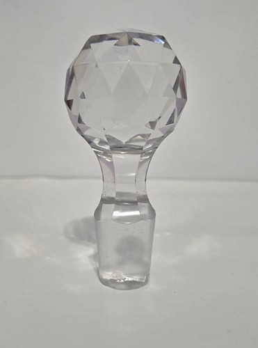 Antique Early American Cut Glass Crystal 3 Ring Decanter & Stopper Facets Stars - Picture 5 of 7